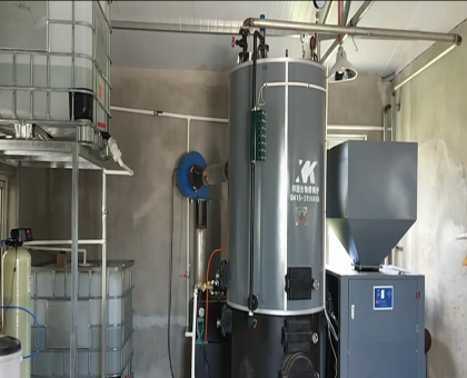 某酒厂300公斤生物质蒸汽发生器安装现场